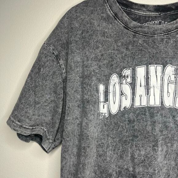 Popular Color Company Men's Acid Wash Los Angeles T Shirt Size Large 100% Cotton - Picture 5 of 8